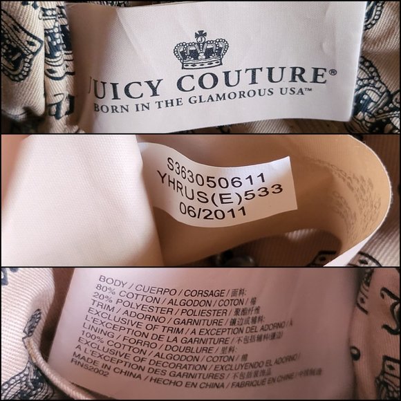 Juicy Couture Script Detail Velour Handbag - Picture 16 of 16